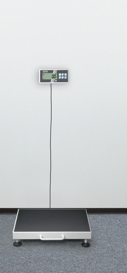 Personal Floor Scale with screen attached to the wall
