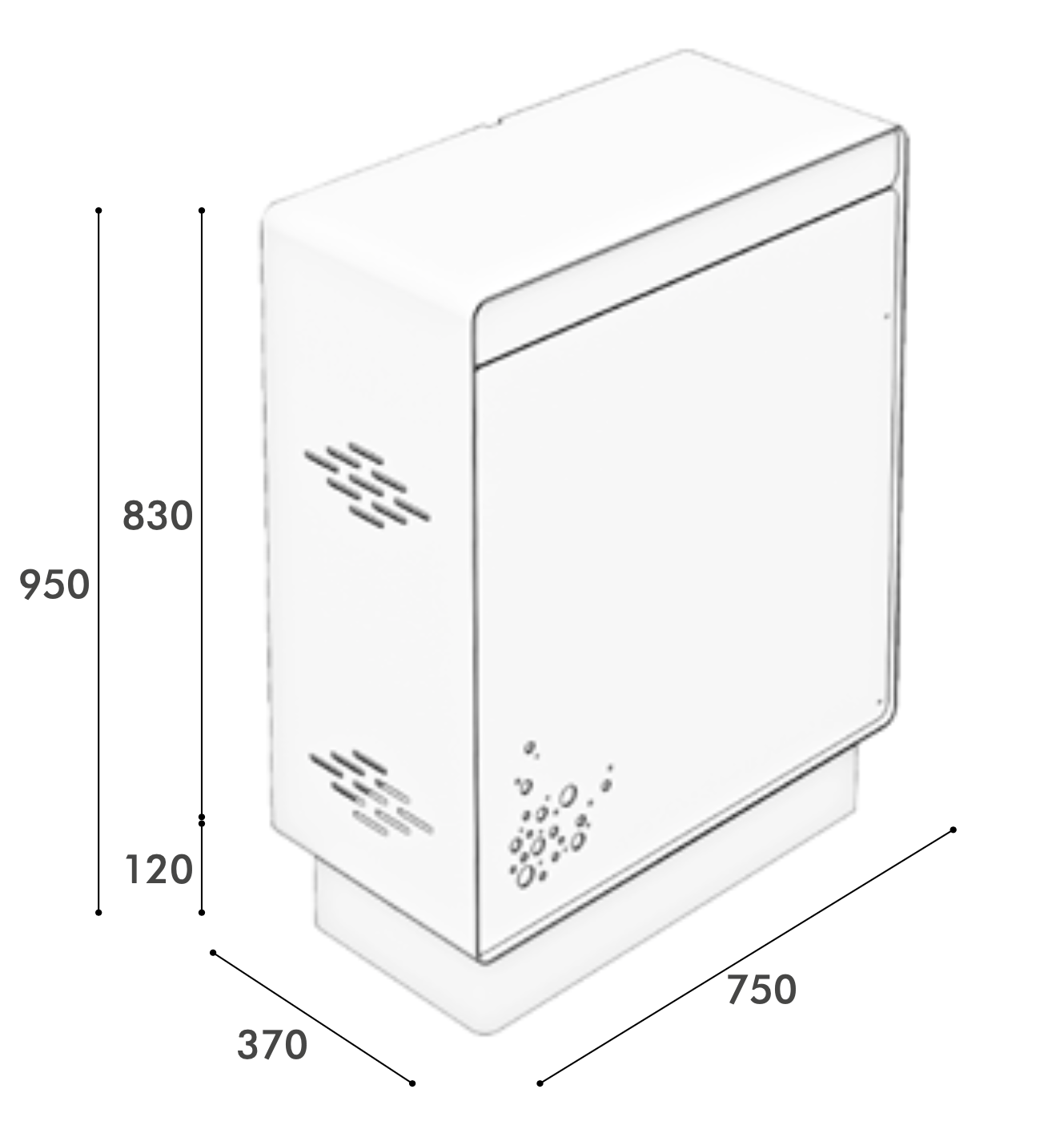 Computer cabinet mesures