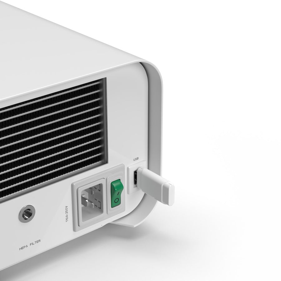 Enbio autoclave back view with USB port