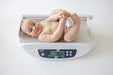 baby scale with baby on
