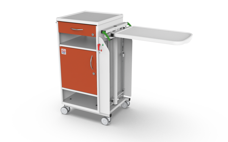 PROMA REHA NS-21 Bedside Cabinet with Overbed Table