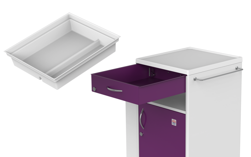 PROMA REHA NS-21 Bedside Cabinet with Overbed Table