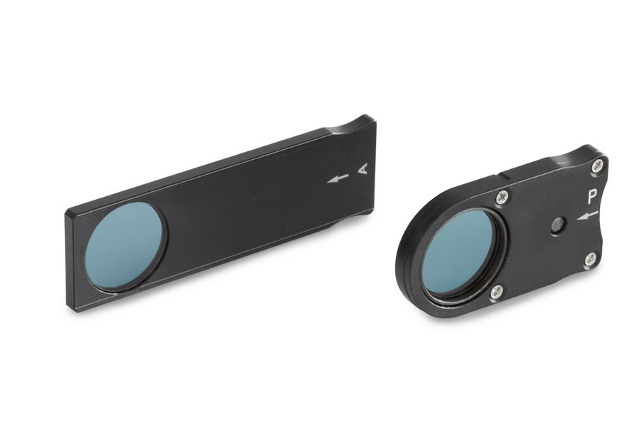 Polarization and analyzer filters for inverted microscope