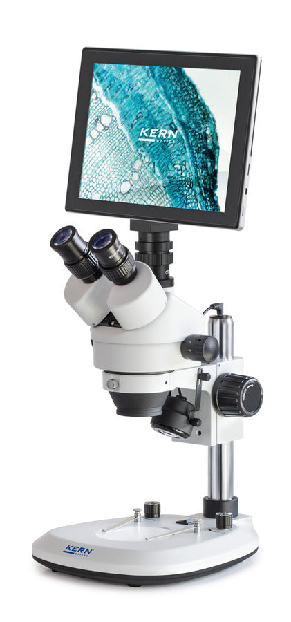 stereo zoom microscope with monitor display