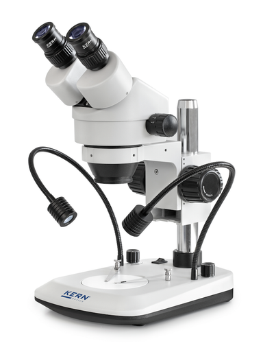 stereo zoom microscope with dual LED light guides