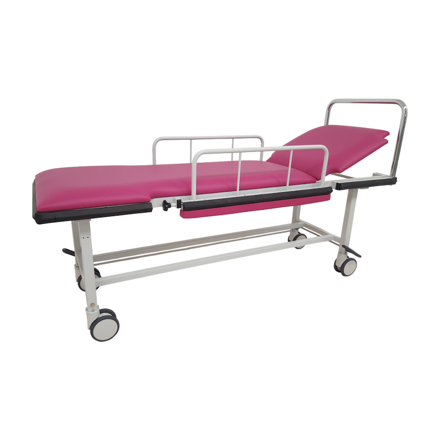 AGA Patient Transport Table with Side Guards and Push Handles