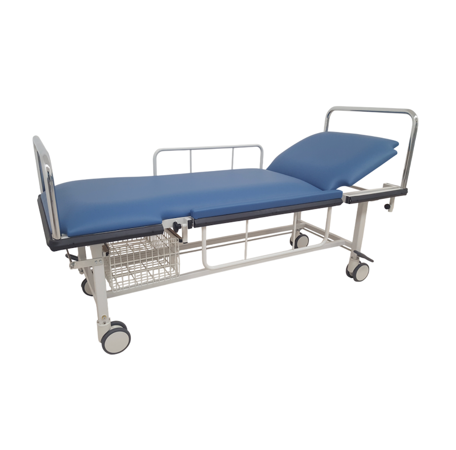 AGA Patient Transport Table with Side Guards and Push Handles