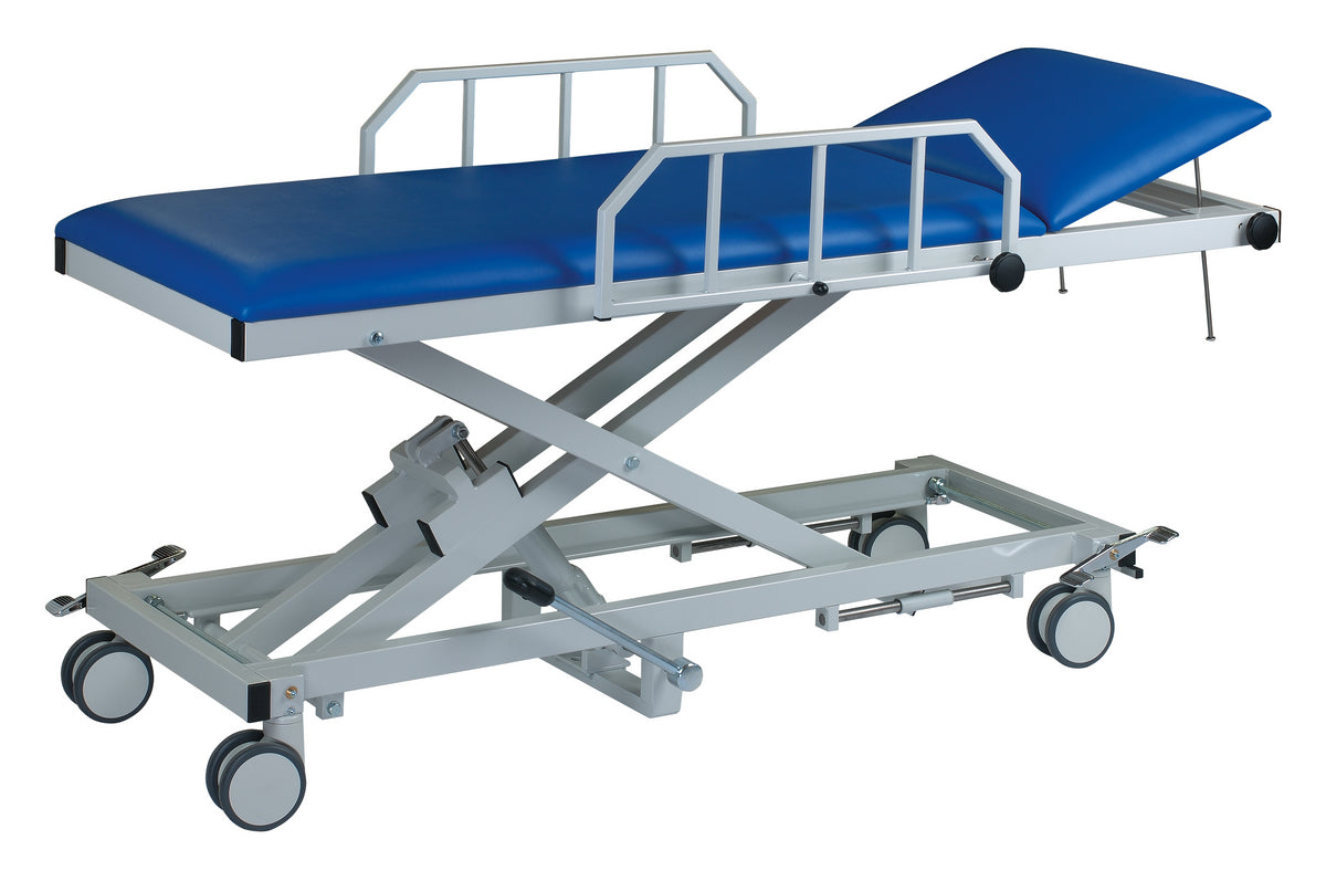 AGA Patient Transport Table Hydraulic Height Adjustment and Side Guards (650 mm width)