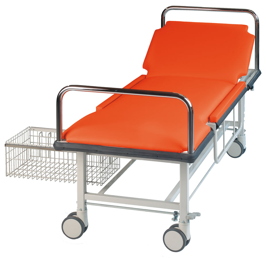 AGA Patient Transport Table with Side Guards and Push Handles