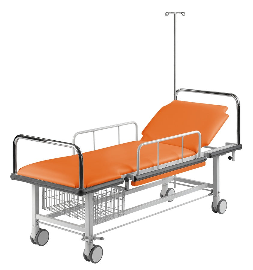 AGA Patient Transport Table with Side Guards and Push Handles